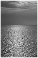 Shimmering water, Cape Cod Bay, Cape Cod National Seashore. Cape Cod, Massachussets, USA ( black and white)