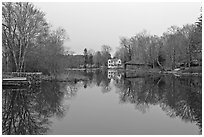 Shawme Millpond, Sandwich. Cape Cod, Massachussets, USA ( black and white)