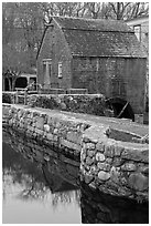 Dexter Grist Mill, Sandwich. Cape Cod, Massachussets, USA (black and white)