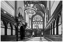 Memorial Transept, Memorial Hall, Harvard University, Cambridge. Boston, Massachussets, USA ( black and white)