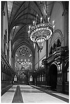 Inside Memorial Hall, Harvard University, Cambridge. Boston, Massachussets, USA ( black and white)