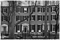 Louisburg Square, Beacon Hill. Boston, Massachussets, USA ( black and white)
