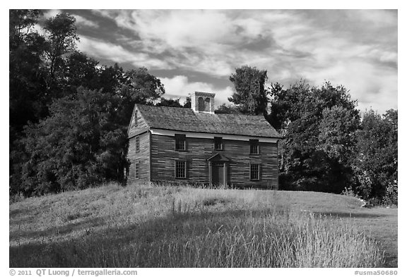 Captain William Smith house, Minute Man National Historical Park. Massachussets, USA (black and white)