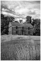 Historic house, Minute Man National Historical Park. Massachussets, USA ( black and white)