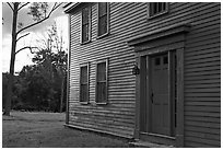 Historic house with grazing light, Minute Man National Historical Park. Massachussets, USA ( black and white)