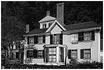 Wayside house at night, Concord. Massachussets, USA ( black and white)