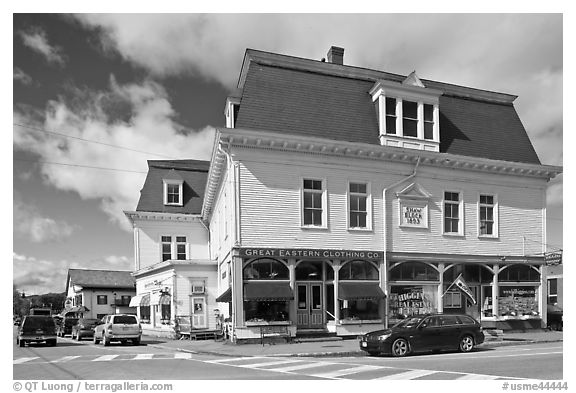 Stores, Greenville. Maine, USA (black and white)