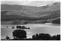 Lake autumn landscape. Maine, USA (black and white)