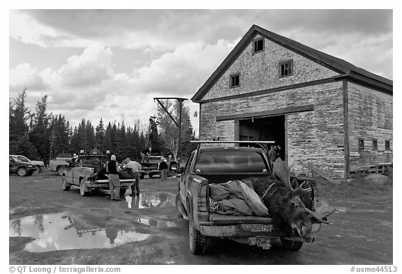 Game checking station, Kokadjo. Maine, USA