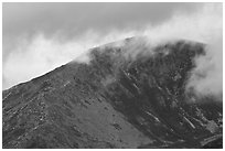 Ridge and cloud, Mount Katahdin. Baxter State Park, Maine, USA (black and white)