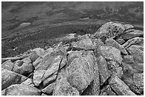 Rocks on summit of South Turner Mountain. Baxter State Park, Maine, USA (black and white)