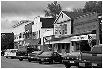 Businesses on main street, Millinocket. Maine, USA ( black and white)