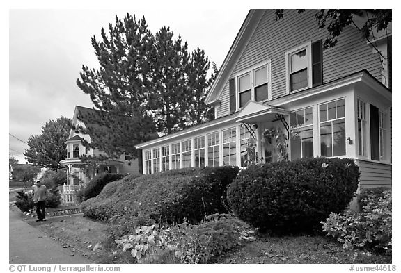 House with New-England style porch, Millinocket. Maine, USA