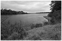 Churchill Lake. Allagash Wilderness Waterway, Maine, USA (black and white)