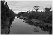 Machias River. Maine, USA ( black and white)