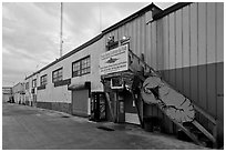 Lobster company building. Portland, Maine, USA (black and white)