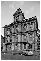 Historic custom house. Portland, Maine, USA ( black and white)