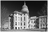 Maine Capitol. Augusta, Maine, USA ( black and white)