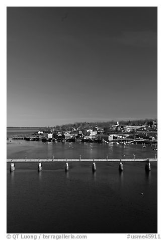 Belfast. Maine, USA (black and white)