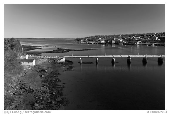 Belfast at the mouth of Passagassawakeag River. Maine, USA