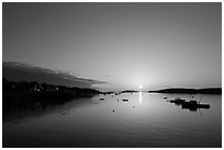 Sunrise. Stonington, Maine, USA ( black and white)