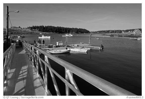 Ramp and harbor. Isle Au Haut, Maine, USA