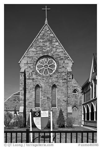 Saint Paul Parish, 1763. Portland, Maine, USA (black and white)