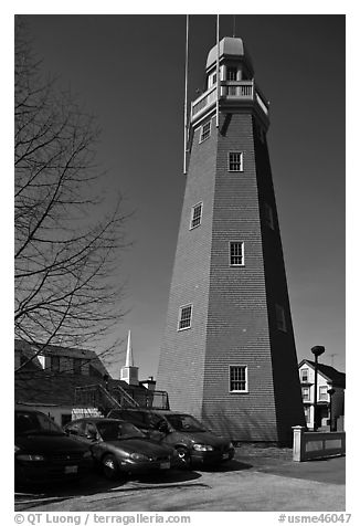 Portland observatory. Portland, Maine, USA (black and white)