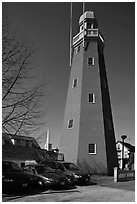 Portland observatory. Portland, Maine, USA ( black and white)