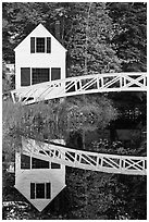 Somesville historical society house. Maine, USA ( black and white)