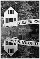 Somesville historical society house. Maine, USA (black and white)