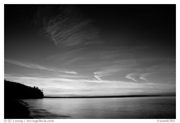 Sunset over Lake Superior,  Pictured Rocks National Lakeshore. Upper Michigan Peninsula, USA