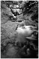 Sable Falls in autumn, Pictured Rocks National Lakeshore. Upper Michigan Peninsula, USA ( black and white)