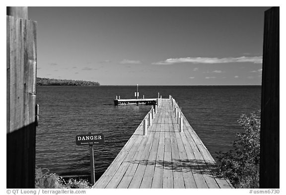 Pier on Lake Superior, Grand Portage National Monument. Minnesota, USA