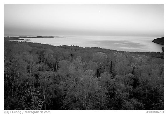 Forests and Lake Superior at Dusk. Minnesota, USA