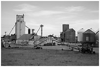 Fertilizer plant, Bowman. North Dakota, USA (black and white)