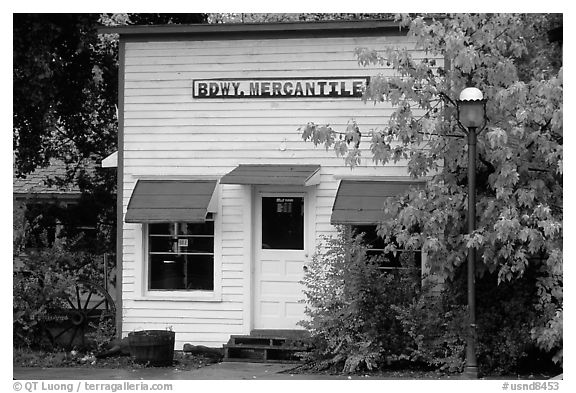 Storefront, Medora. North Dakota, USA (black and white)