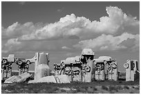 Carhenge. Alliance, Nebraska, USA (black and white)