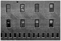 Brick building facade. Concord, New Hampshire, USA ( black and white)