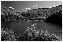 Beaver Pond and Kinsman Notch, White Mountain National Forest. New Hampshire, USA ( black and white)