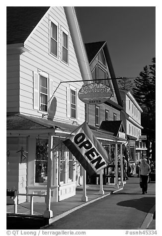 Stores, North Woodstock. New Hampshire, USA (black and white)