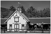 Historic train station. New Hampshire, USA ( black and white)