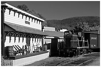 Locomotive. New Hampshire, USA (black and white)