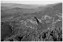 View from Cannon Mountain, White Mountain National Forest. New Hampshire, USA ( black and white)
