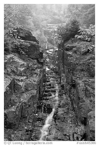 Silver Cascade in Autumn, Crawford Notch State Park. New Hampshire, USA