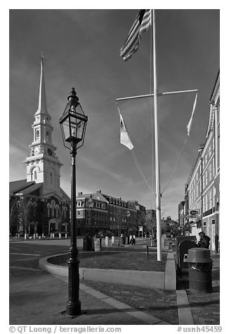 Market Square. Portsmouth, New Hampshire, USA (black and white)