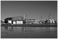 Portsmouth Naval Shipyard. Portsmouth, New Hampshire, USA (black and white)