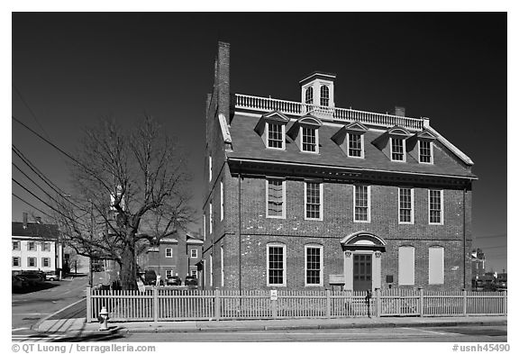 Warner House. Portsmouth, New Hampshire, USA (black and white)