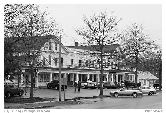 Commercial center. Walpole, New Hampshire, USA (black and white)