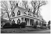 Florentine films building. Walpole, New Hampshire, USA (black and white)